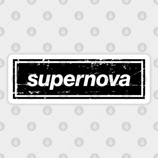 Champagne Supernova - The Mancunian Indie Anthem Black Sticker by Butter Creative